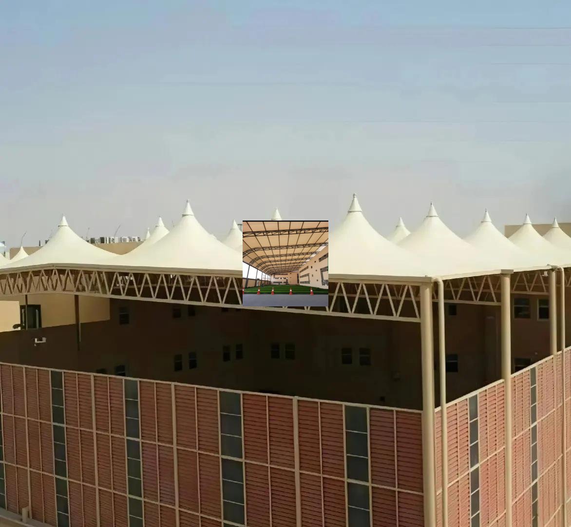 مظلات ساحة مدرسة بالرياض