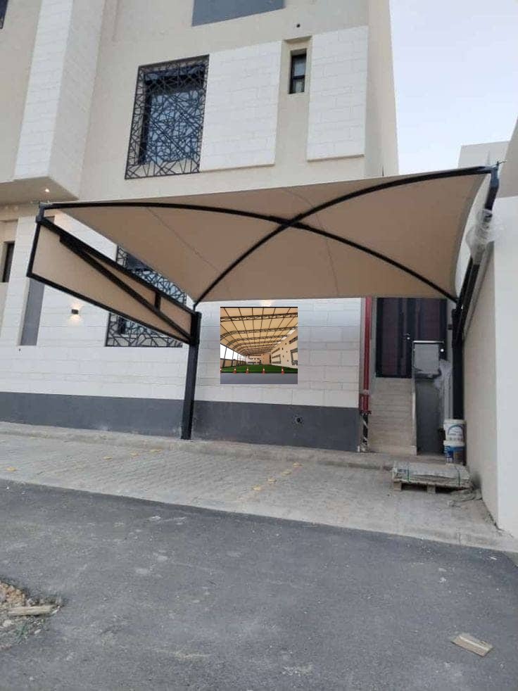 مظلة سيارات منزلية بالرياض