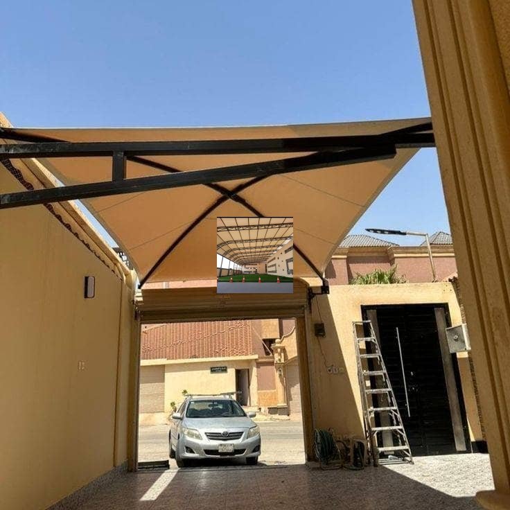 مظلة سيارات متعددة المواقف بالرياض